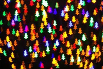 Blurred lights on dark background