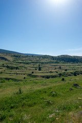 Obraz premium Valdelinares mountains in summer a sunny day