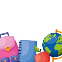 back to school flat design