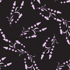 Modern abstract design template with pink lavender violet pattern on purple background for textile design. Fabric texture.