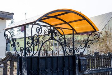 canopy made of polycarbonate in the sky © Elena