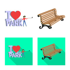 Vector design of urban and street symbol. Collection of urban and relaxation stock vector illustration.