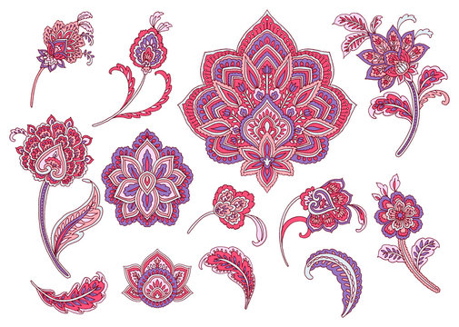 Paisley Style Elements : Set 