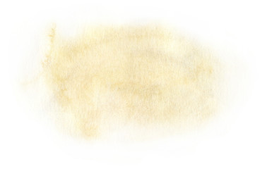 Fototapeta na wymiar Hand painted watercolor gold texture. Hand drawn illustration isolated on white background.