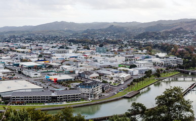 Fototapeta na wymiar Cityscape view of Gisborne, New Zealand.