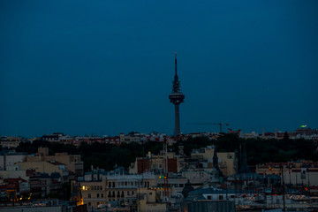 Fototapeta na wymiar Madrid Spain skyline
