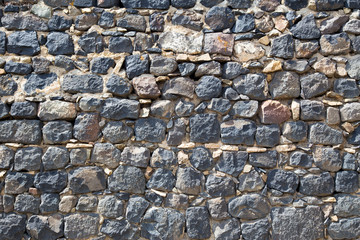 Old stone wall. Texture. Horizontally.
