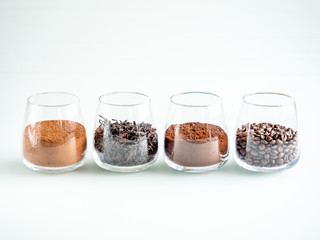 four transparent glasses