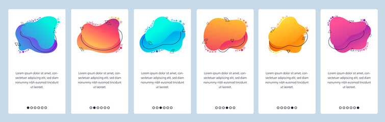 Website and mobile app onboarding screens vector template
