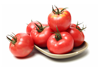 fresh tomato isolated on white background