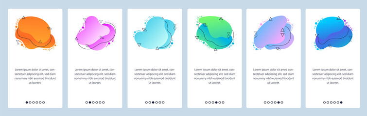 Website and mobile app onboarding screens vector template