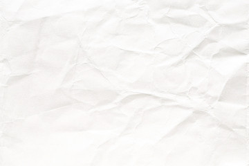 Crumpled white background paper texture