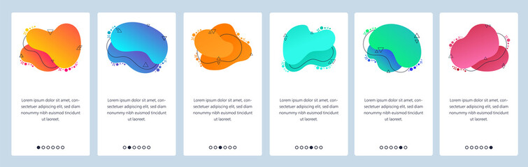 Website and mobile app onboarding screens vector template