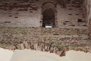 walls and Windows in the ruins of an ancient Church in Russia