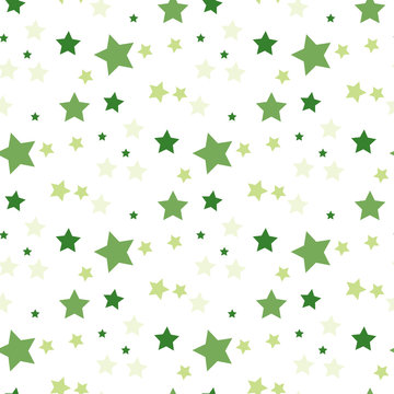 Vector seamless pattern with stars. Can be used for, wallpaper, background,  surface textures. Tiny Green Stars With White Background. Stock Vector |  Adobe Stock