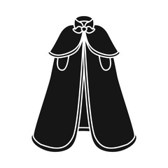 Isolated object of cape and nobleman logo. Set of cape and man vector icon for stock.