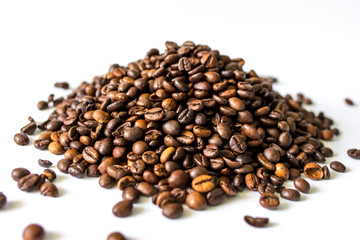 coffee beans isolated on white background