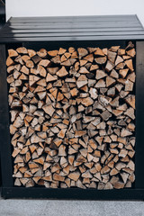 a large supply of split logs