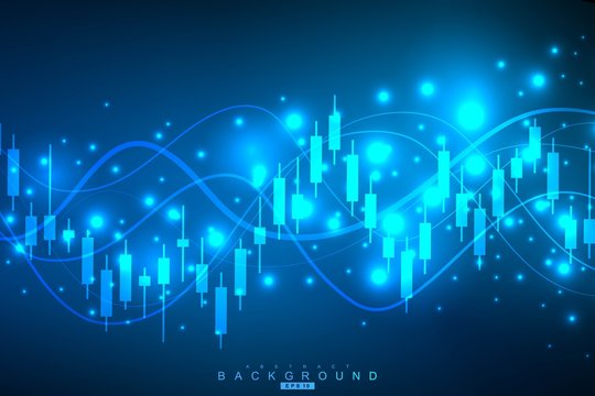 Stock market or forex trading graph. Chart in financial market vector illustration Abstract finance background.