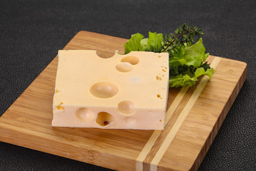Maasdam cheese brick