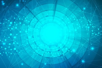 Big Data Visualization Background. Modern futuristic virtual abstract background. Science network pattern, connecting lines and dots. Global network connection vector.