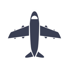 airplane transport icon on white background