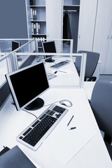 computers in a modern office