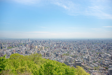 札幌の円山山頂からの風景（Scenery from the summit of Mt.Maruyama in Sapporo）