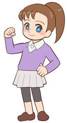 ガッツポーズする子ども