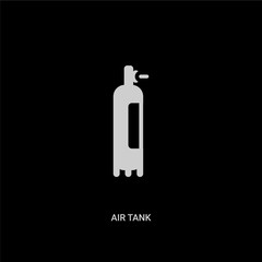 white air tank vector icon on black background. modern flat air tank from nautical concept vector sign symbol can be use for web, mobile and logo.