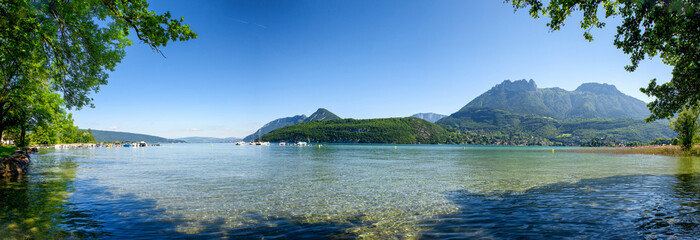 view of lake of Annecy, french Alps