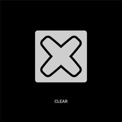 white clear vector icon on black background. modern flat clear from orientation concept vector sign symbol can be use for web, mobile and logo.