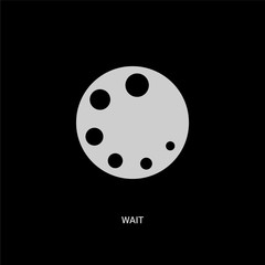 white wait vector icon on black background. modern flat wait from orientation concept vector sign symbol can be use for web, mobile and logo.
