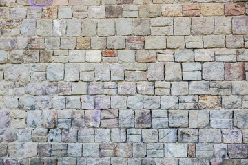 Stone texture background. Wall outdoors.