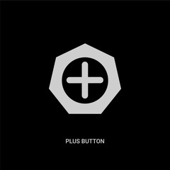 Obraz premium white plus button vector icon on black background. modern flat plus button from ultimate glyphicons concept vector sign symbol can be use for web, mobile and logo.
