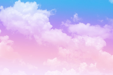Beautiful colorful cloud and sky abstract for background, pastel color