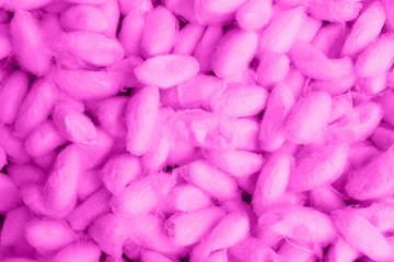 Beautiful pink mulberry silk that is a worm for background
