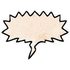 cartoon speech bubble in retro texture style and speech bubble in retro texture style
