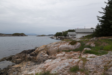 Norway island Averoy Nordic landscape North autumn picture