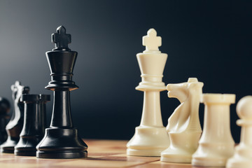 chess on board business concept