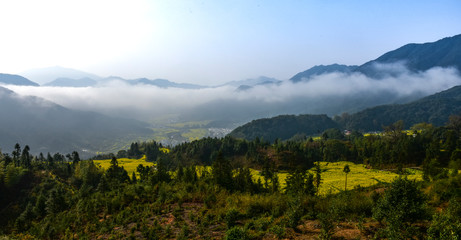 Mountain scenery in Wuyuan, Jiangxi, China