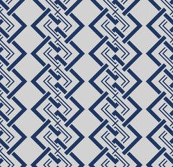 Japanese Geometric Chain Seamless Pattern