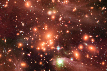 Obraz premium Starfield, galaxies and flares. The elements of this image furnished by NASA.