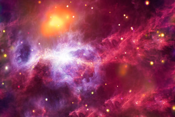 Fototapeta na wymiar Star field in space a nebulae and a gas congestion. The elements of this image furnished by NASA.