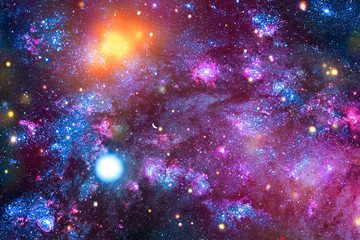 Obraz na płótnie Canvas Far being shone galaxy. The elements of this image furnished by NASA.