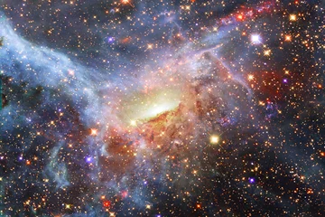 Foto op Canvas Verbazingwekkende melkweg. Sterren, nevel en gas. De elementen van dit beeld geleverd door NASA. © wowinside