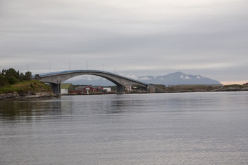 Norway island Averoy Nordic landscape North autumn picture