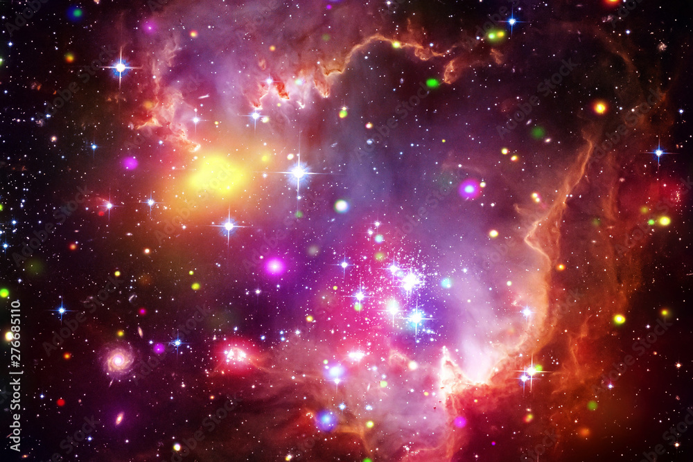 Canvas Prints star cluster and galaxy. the elements of this image furnished by nasa.