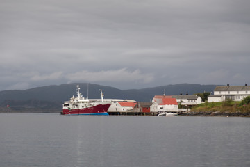 Norway island Averoy Nordic landscape North autumn picture