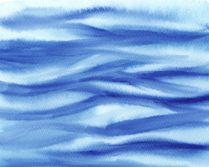 Obraz premium Hand painted abstract Watercolor Wet turquoise and blue Background. Watercolor wash. Abstract painting. texture of sea wave, water. design for invitation, greeting card, wedding. empty space for text